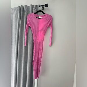 Laura Open Back Dress in Pink